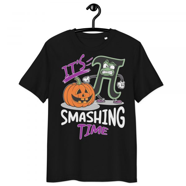 Pumpkin Pi Smashing Time - Halloween Unisex Organic Cotton T-Shirt