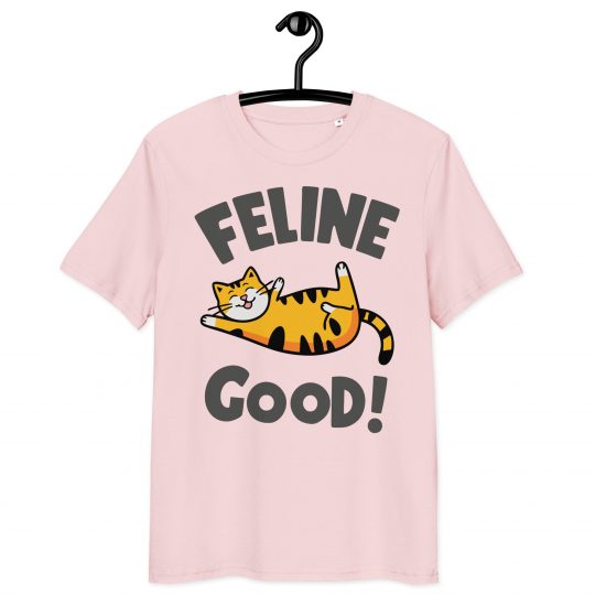 Feline Good - Happy Cat Unisex Organic Cotton T-Shirt