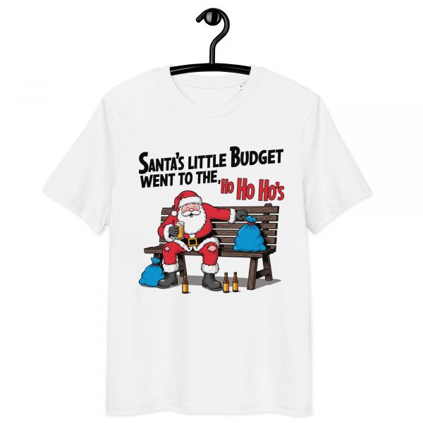 Santa's Little Budget - Christmas Unisex Organic Cotton T-Shirt