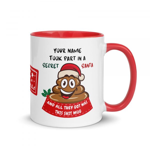 Secret Santa Poo Mug - Christmas 11oz Ceramic Mug